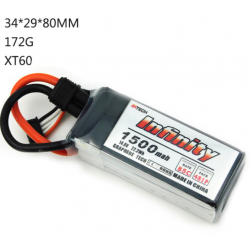 UAV recharge battery  85C 1500mah 4S 14.8V